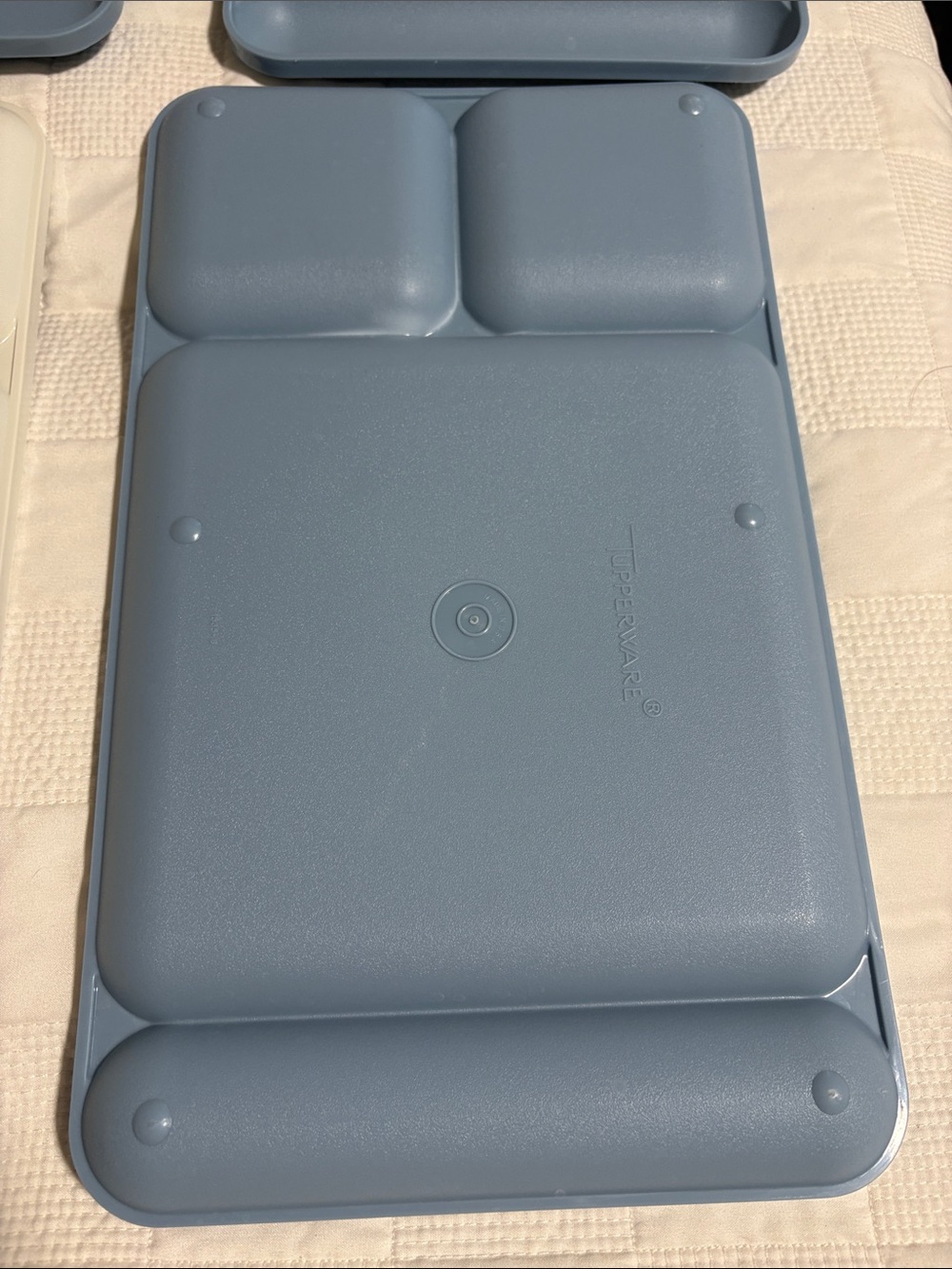 Tupperware Light Blue Four-Compartment Meal Tray - Picture 7 of 14